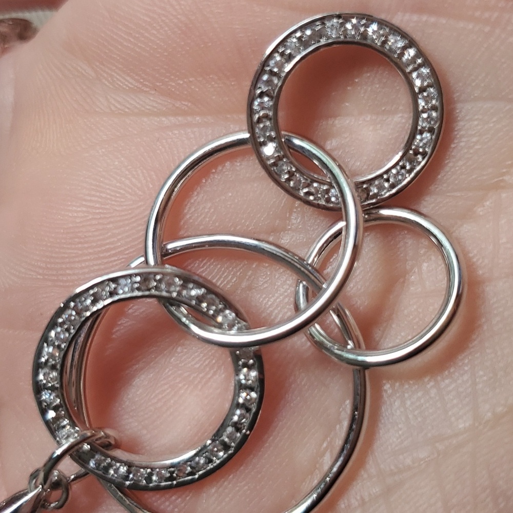 Infinity Rings Necklace - Adjustable Chain - Picture 6 of 9